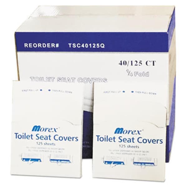 United General Supply Co Quarter-Fold Toilet Seat Covers, White - 14.5 X 16.5 In. TSC40125Q - main